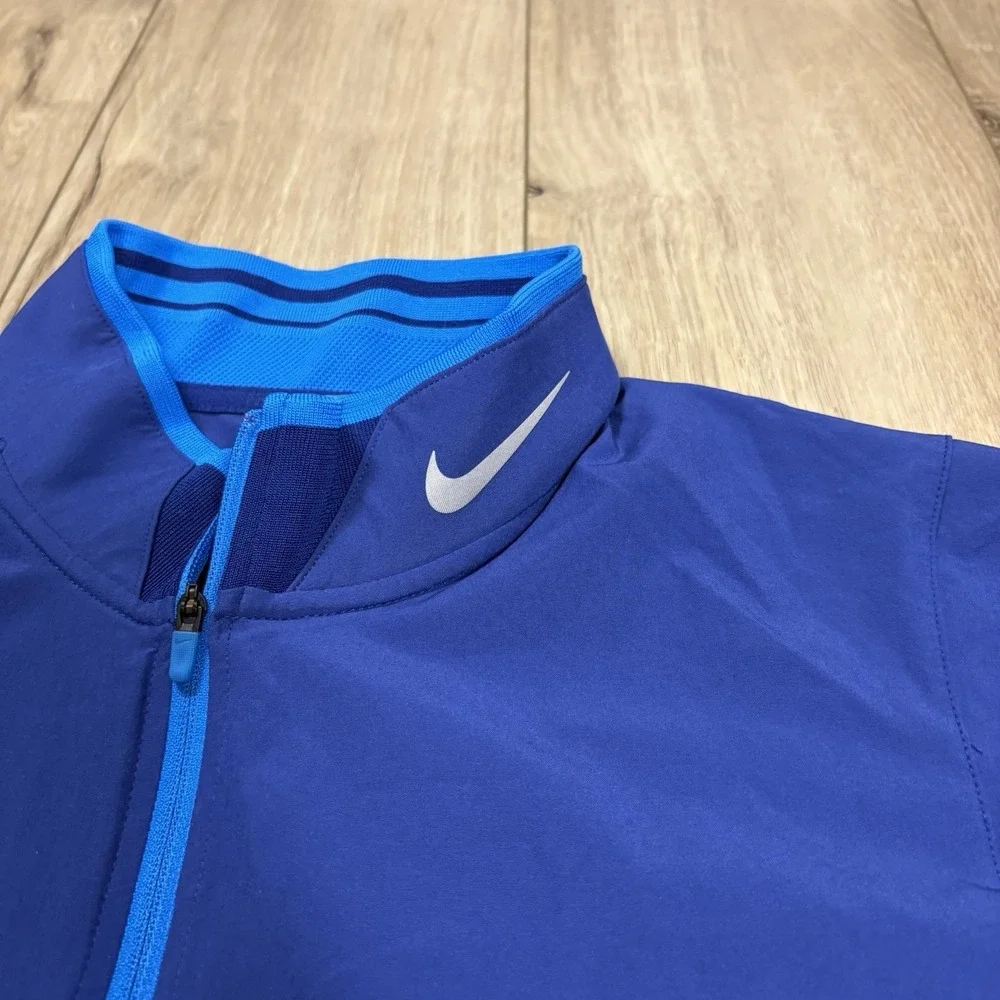 Nike Golf Tour Performance Quarter Zip Mens M Blue Long‎ Sleeve Dri Fit Layer